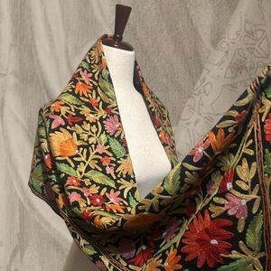 Embroidered wrap around scarf/wrap